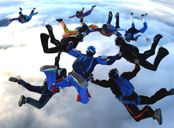 Skydivers in Syracuse, NY